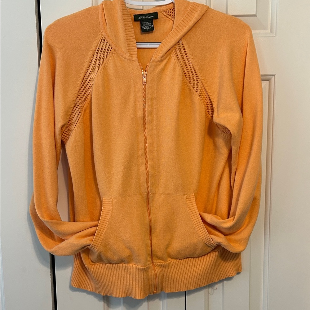 Eddie Bauer Women's Orange Knit Sweater